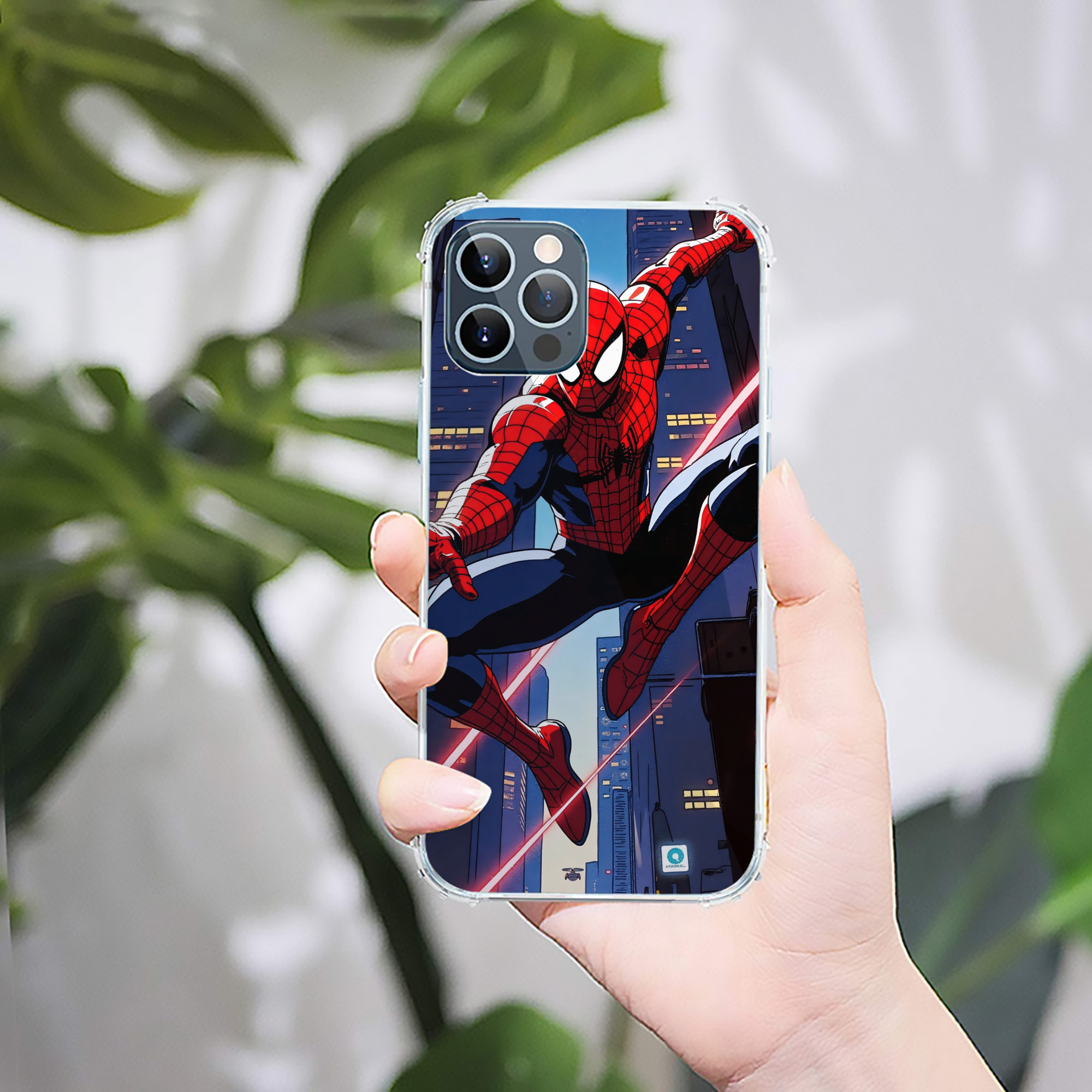 （画像用） Spider Man スパイダーマン 【iPhone 12シリーズ対応】透明スマホケース（クリアソフトケース）